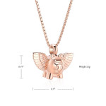 UNISEX LENGTH WHEN PIGS FLY PENDANT AND CHAIN