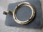 14 KT YG BOLD STATEMENT CIRCLE DIAMOND PENDANT