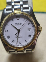 Mens Tudor Monarch 14k/SS Diamond 38mm