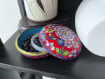 Enamel Trinket Box 3.5"