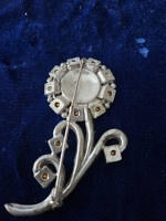 Rhinestone flower brooch