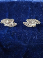 Rhinestone clip on earrings