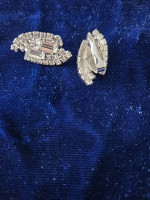 Rhinestone clip on earrings
