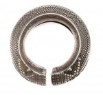 Silver cuff bangle large statement India Antique