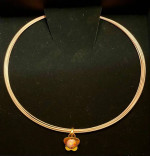 Color Enamel Choker & Ring, 2 Sets.