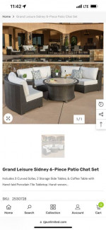 Patio sectional sofa and center table ! Patio furniture outdoor furnit