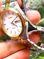 In Box: SEIKO All Stainless Steel. Original Owner. Gently Used.