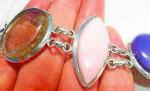 Large Scale Gemstones - Sterling Silver Bracelet