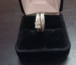 14KT Princess Cut Engagement/Wedding Band Set**