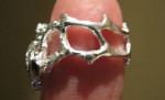 Sterling Silver with Sapphire & Emerald Unique Ring