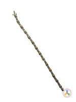 10K 2-Tone Gold and Diamond Women's Bracelet 7 inches, 10 Grams