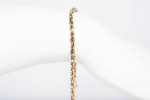 Ladies 14k Yellow Gold Dainty Rope Bracelet Size 6.75"