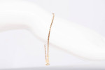 Ladies 14k Yellow Gold Dainty Rope Bracelet Size 6.75"