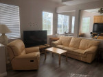 premium Italian leather sofa recliner