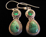 Earrings 925 Turquoise and BlueTopaz