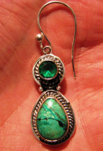 Earrings 925 Turquoise and BlueTopaz