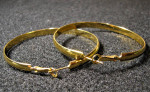 Large Polished Gold Tone Hoop Earrings