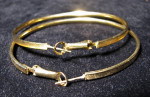 Large Polished Gold Tone Hoop Earrings - 2 ⅜” Diam
