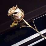 24k gold dipped rose