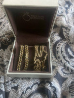 $1500 two real  14k gold chain 25.1grams 17.4 and 7.7 grams
