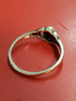 Sweet and petite sterling silver and turquoise ring