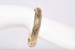 Ladies 14k Yellow Gold High Polished Bangle Bracelet Size 7