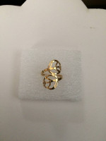 Golden Leaf Stainless Steel Ring - Size 8.5