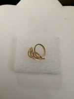 Golden Leaf Stainless Steel Ring - Size 8.5