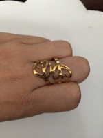 Golden Leaf Stainless Steel Ring - Size 8.5