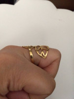 Golden Leaf Stainless Steel Ring - Size 8.5