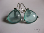 Ocean Green Crystal Hoop Clip-on Earrings