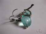 Ocean Green Crystal Hoop Clip-on Earrings