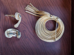 Pin Brooch & Clip Earrings Set Costume Jewelry