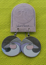 Laurel Burch Harlequin Celestial Bird French Loop Pierced Earrings NEW