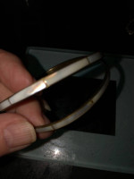 Brass/Abalone bracelets