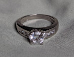 Jeff Cooper Platinum engagement ring with diamonds