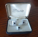 In Box: Shields of Fifth Ave. Designer Cuff Links/Tie Tack Set.