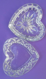 Jewelry Box Crystal - Heart Shape - 4.5 by 3.25