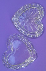 Jewelry Box Crystal - Heart Shape - 4.5 by 3.25