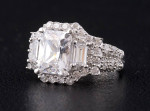 Excellent Colorful Sterling Silver & Cubic Zirconia Ring SZ-7, GREAT!