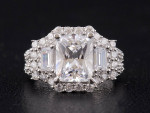 Excellent Colorful Sterling Silver & Cubic Zirconia Ring SZ-7, GREAT!