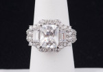 Excellent Colorful Sterling Silver & Cubic Zirconia Ring SZ-7, GREAT!