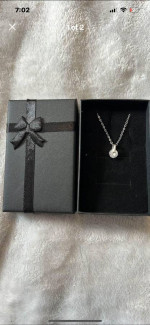 Sterling silver necklace CZ
