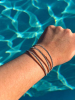 Triple banded crystal bracelet