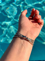 Triple banded crystal bracelet