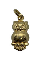 14K Yellow Gold Owl Style Pendant - 1.6 Grams / 1" x .5"