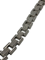 14K White Gold Diamond Link Bracelet 2.75 CTW/ 69 Gr/ 8"
