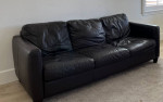 Natuzzi leather sofa and recliner armchair
