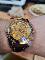 Breitling Chronomat 44 CB011012/H548-739P "Golden Sun" 11k Orig Retail