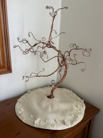 Copper Jewelry Tree w/ Tree Skirt